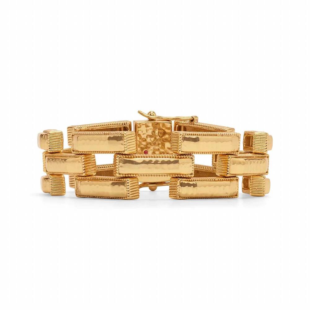 NEW CAPUCINE DE WULF women's pathway link bracelet in gold